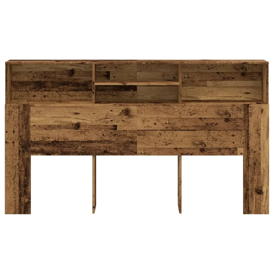 Armoire de tête de lit vieux bois 180x19x103,5 cm - 4