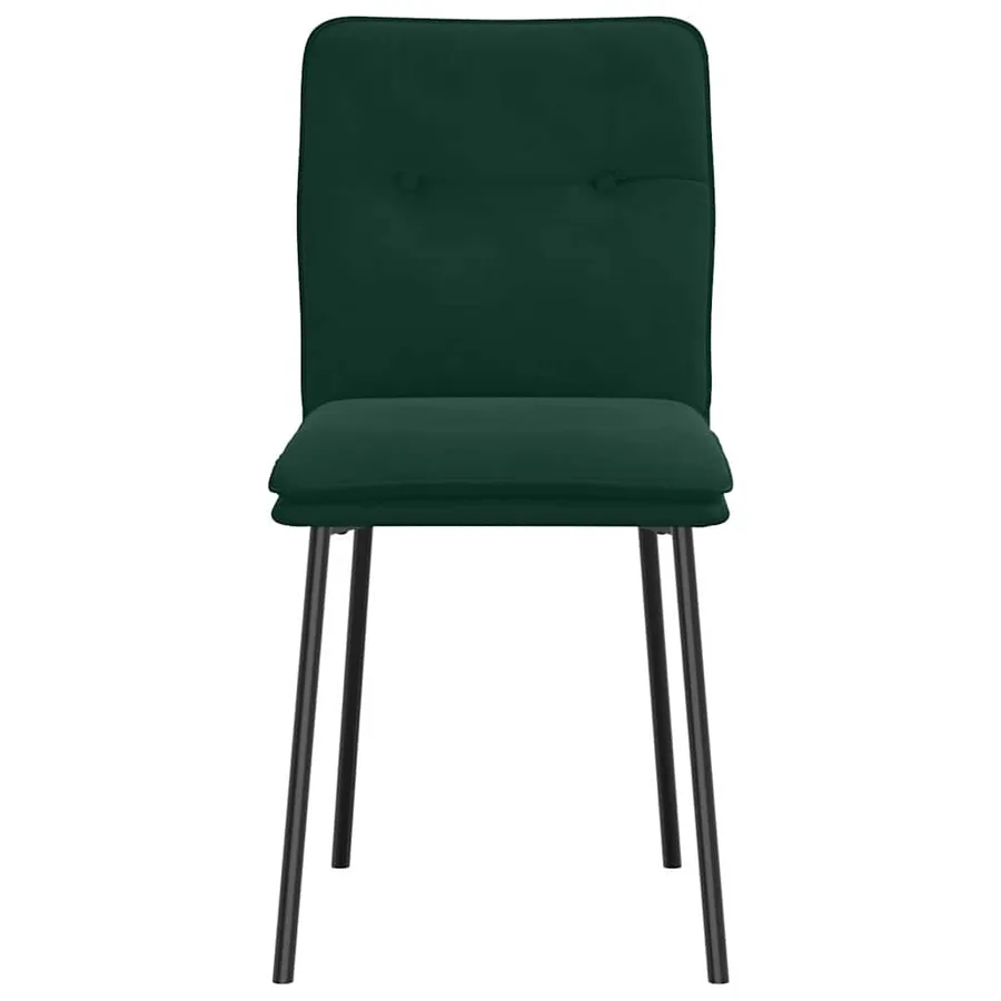 Chaises à manger lot de 6 vert foncé velours - 4