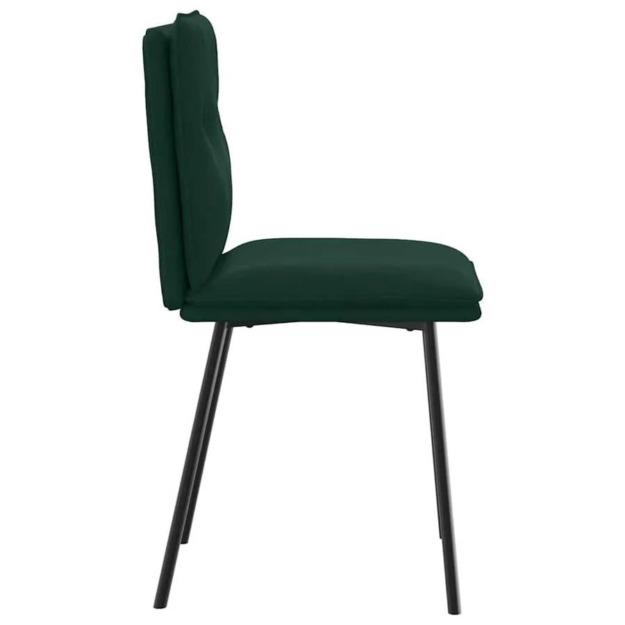 Chaises à manger lot de 6 vert foncé velours - 5