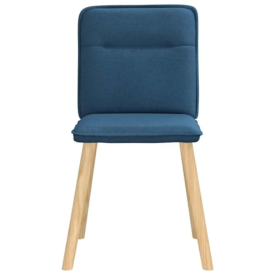 Chaises à manger lot de 6 bleu tissu - 4