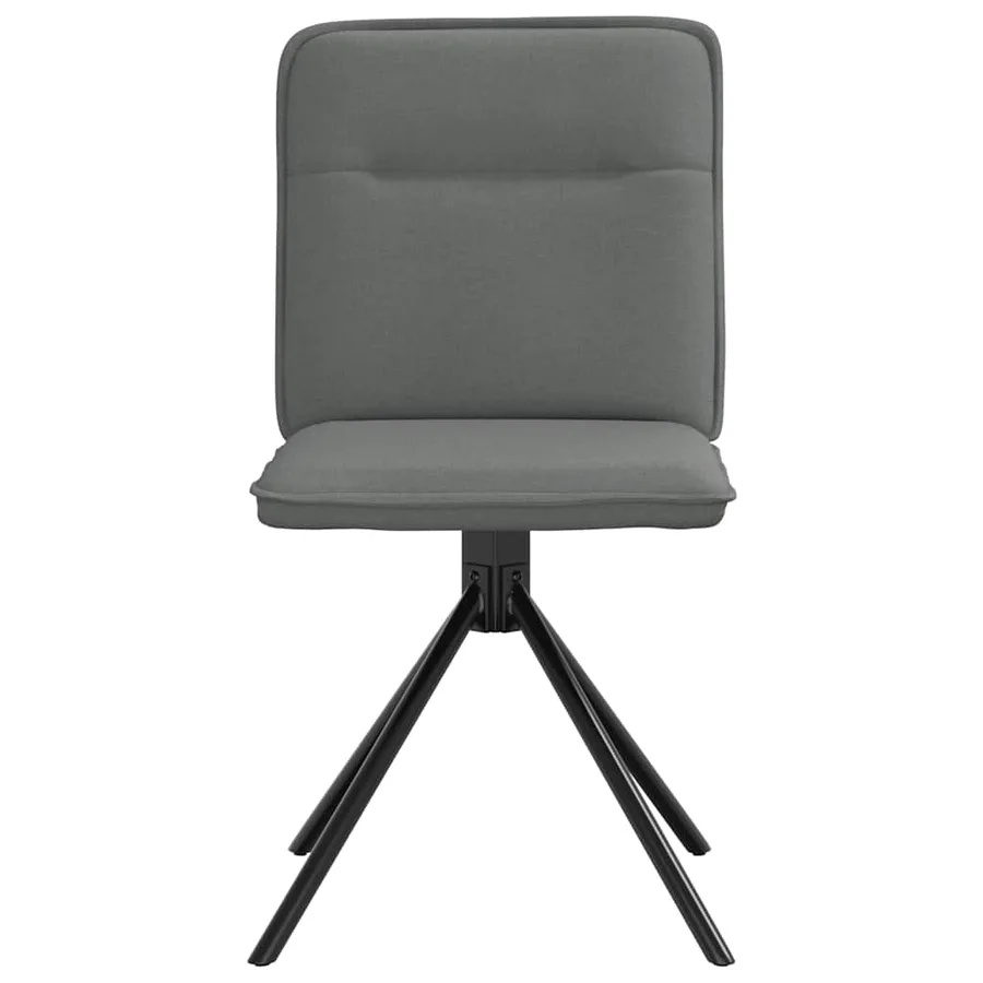 Chaises à manger lot de 6 gris foncé tissu - 4