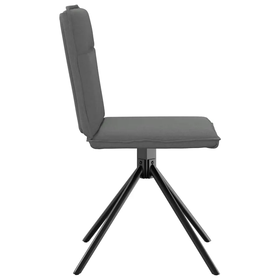 Chaises à manger lot de 6 gris foncé tissu - 5