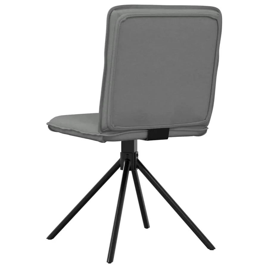 Chaises à manger lot de 6 gris foncé tissu - 6
