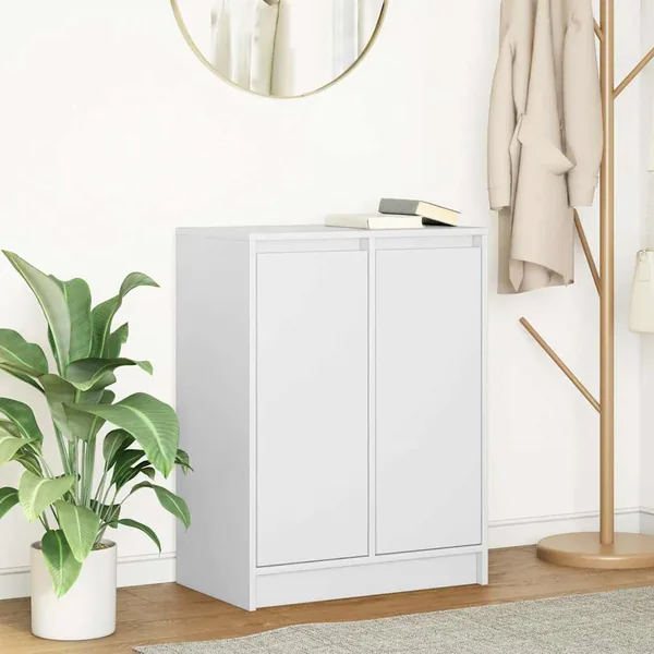 Buffet blanc 57x34x76 cm bois d'ingénierie
