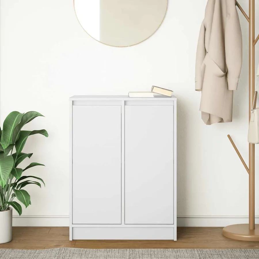 Buffet blanc 57x34x76 cm bois d'ingénierie - 3