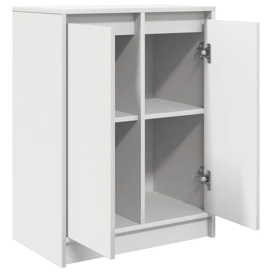 Buffet blanc 57x34x76 cm bois d'ingénierie - 5