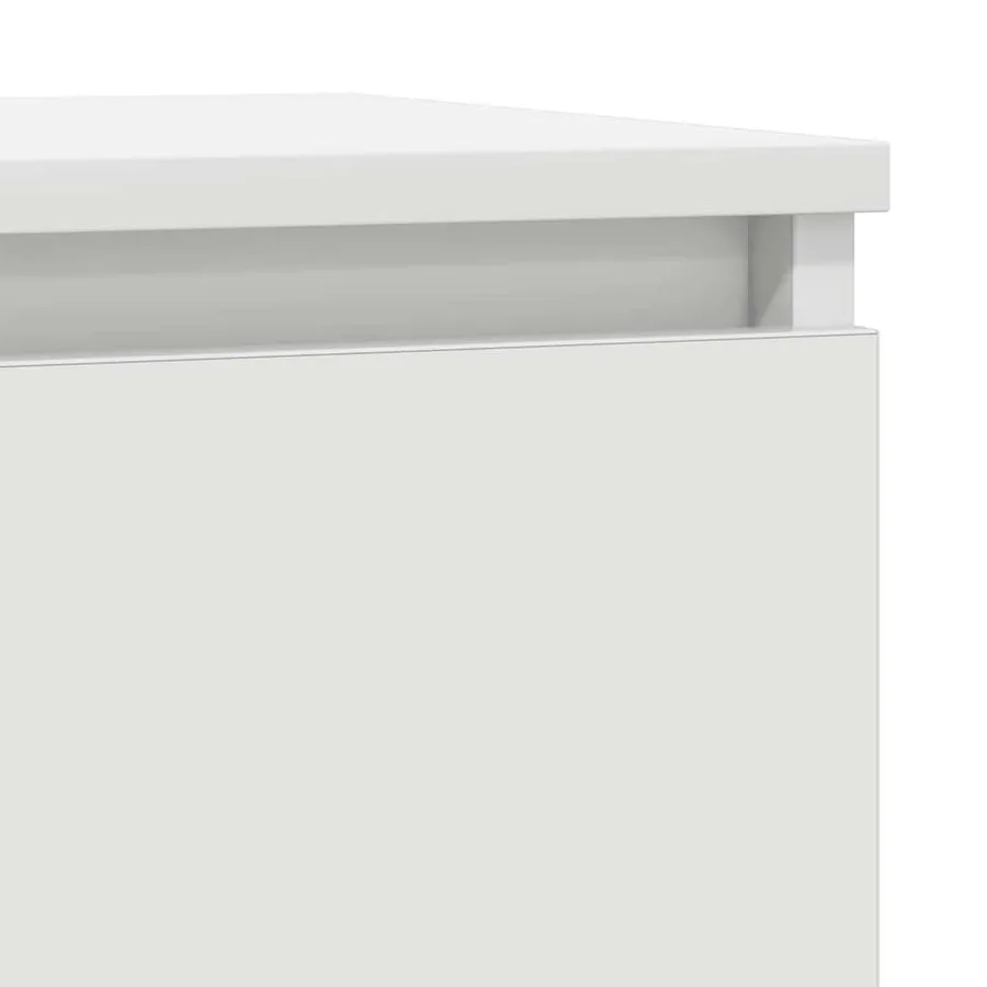 Buffet blanc 57x34x76 cm bois d'ingénierie - 9