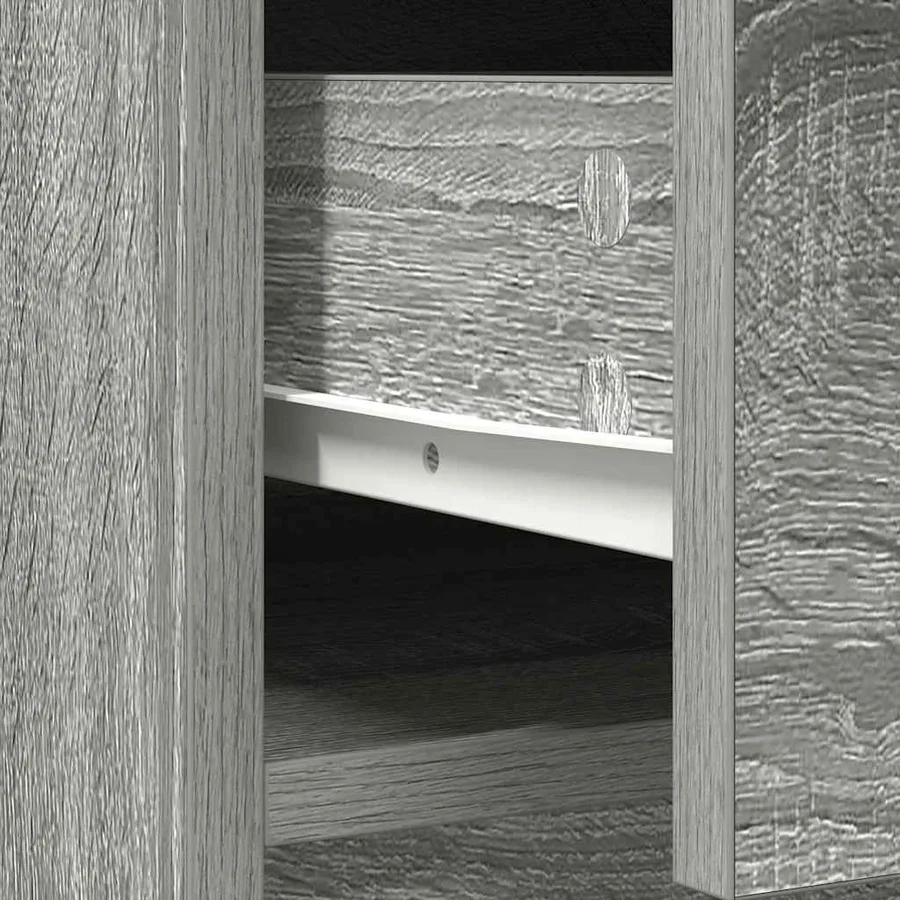 Buffet avec tiroirs et portes sonoma gris 73x31x90 cm - 11