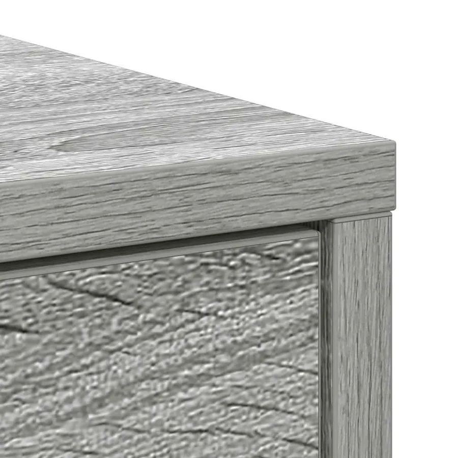 Buffet avec tiroirs et portes sonoma gris 73x31x90 cm - 9