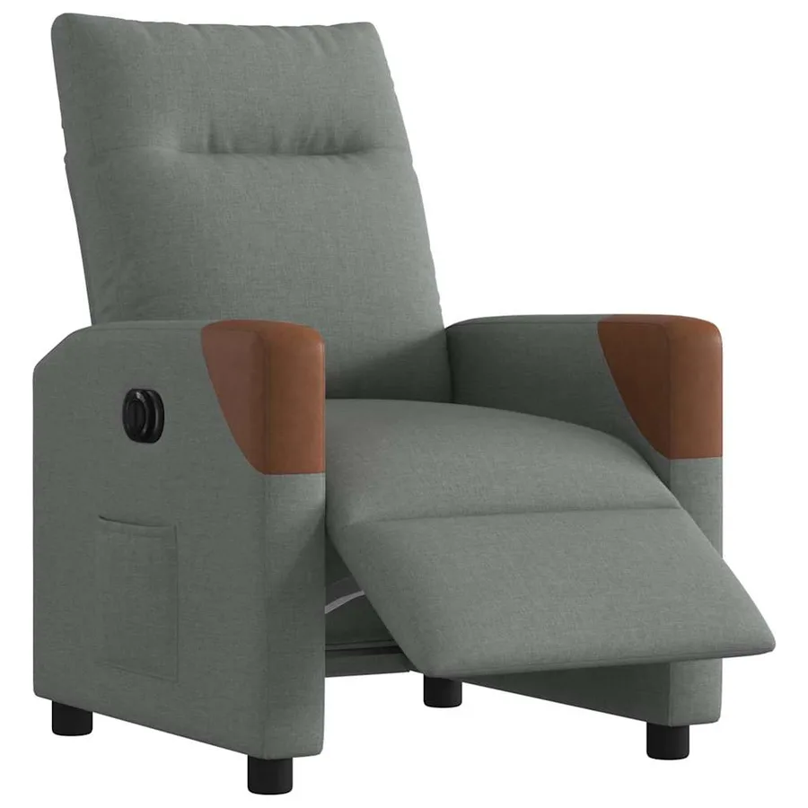 Fauteuil inclinable électrique Gris foncé Tissu - 3