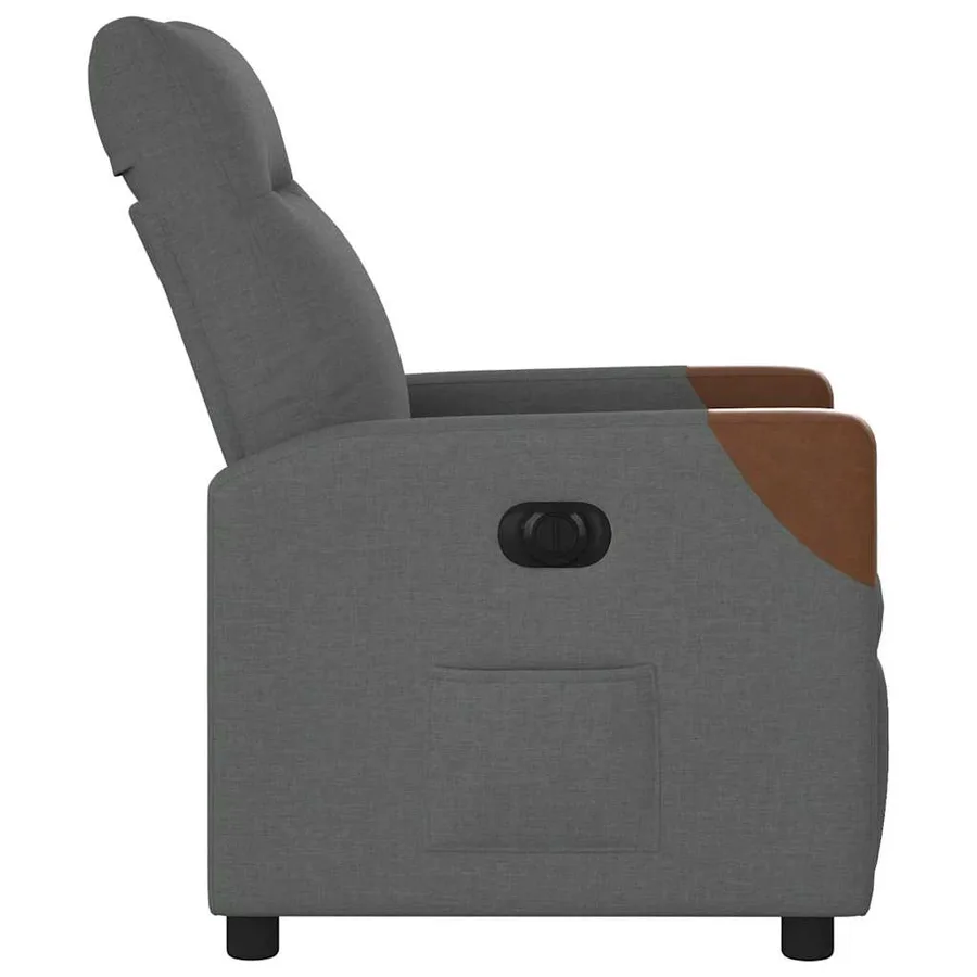 Fauteuil inclinable électrique Gris foncé Tissu - 6
