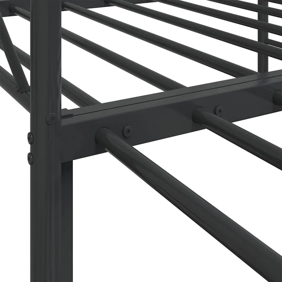 Lit de jour et lit gigogne sans matelas noir 90x190 cm acier - 11