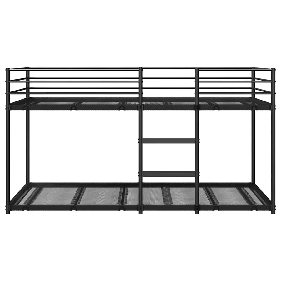 Lit superposé sans matelas noir 90x200 cm acier - 5
