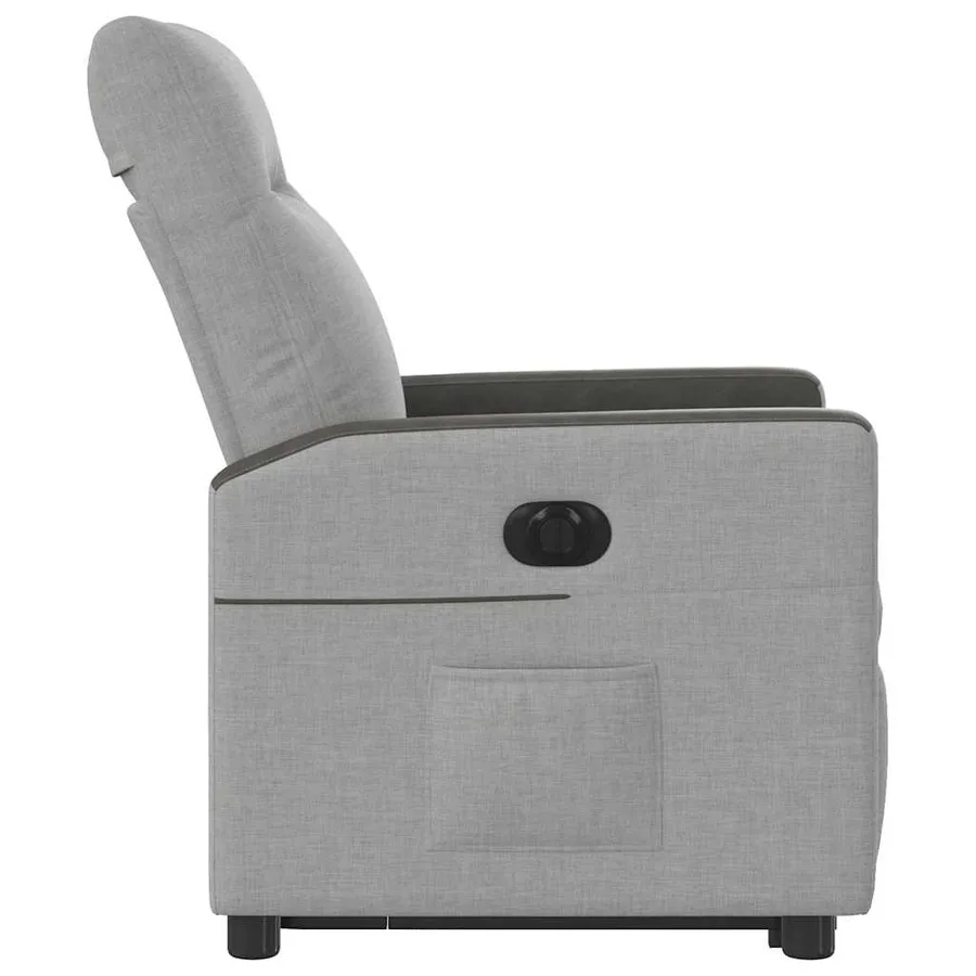 Fauteuil inclinable électrique gris nuage tissu - 6