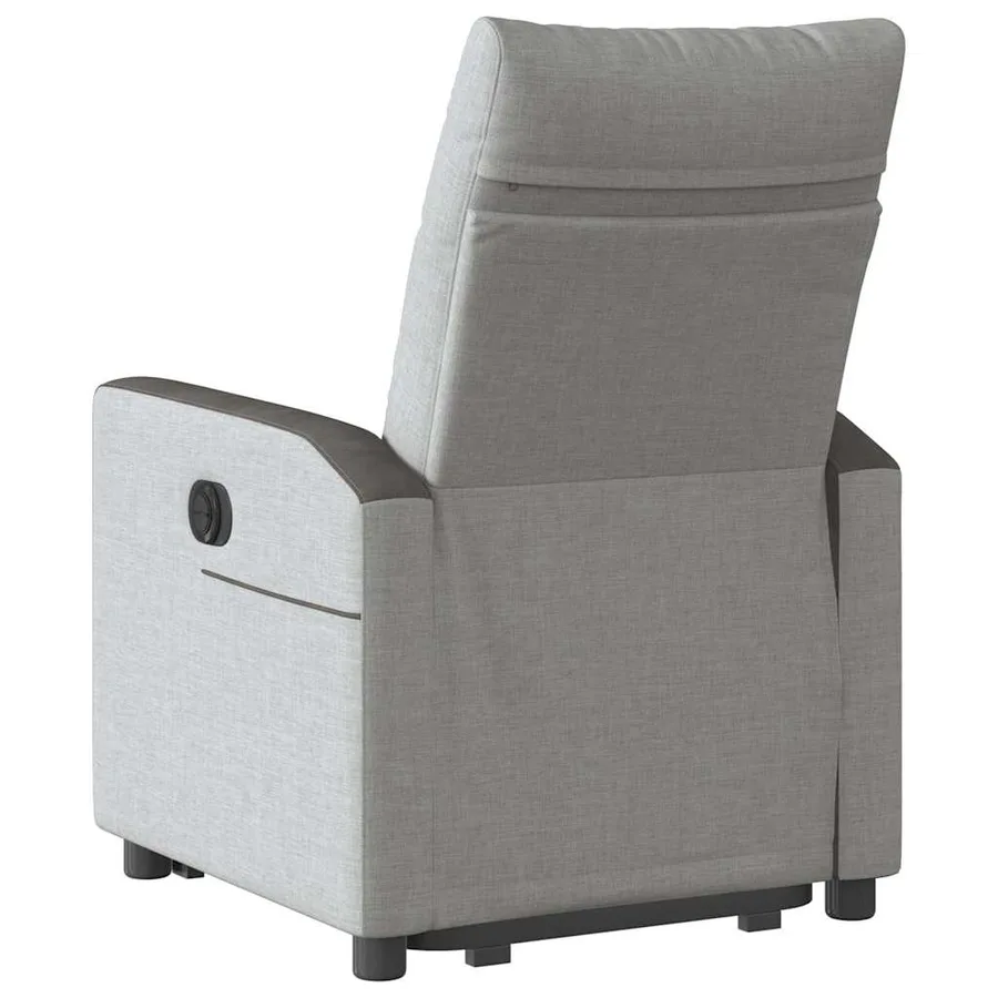 Fauteuil inclinable électrique gris nuage tissu - 7