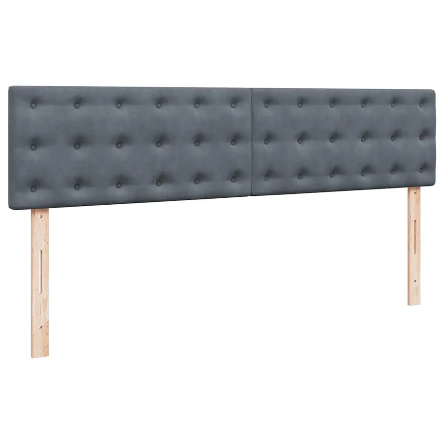 Cadre de lit ottoman avec matelas gris foncé 200x200 cm velours - 10