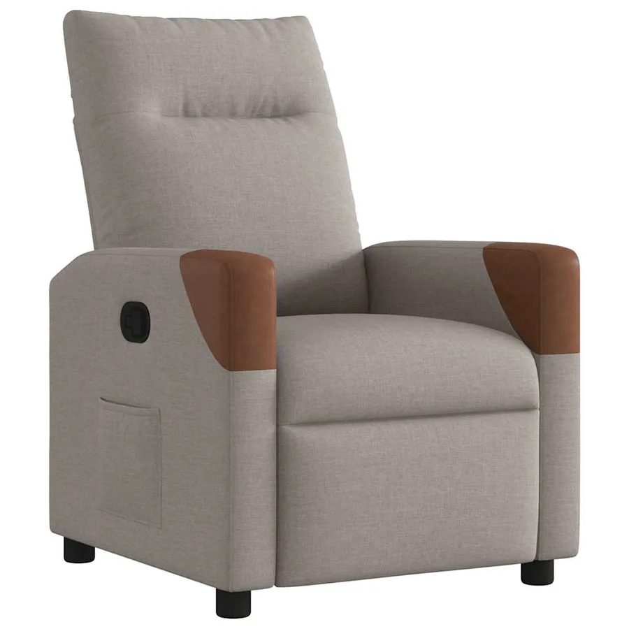 Fauteuil inclinable Taupe Tissu - 2