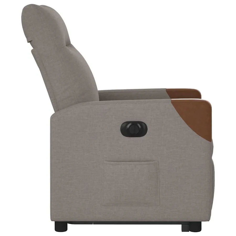 Fauteuil inclinable électrique taupe tissu - 6