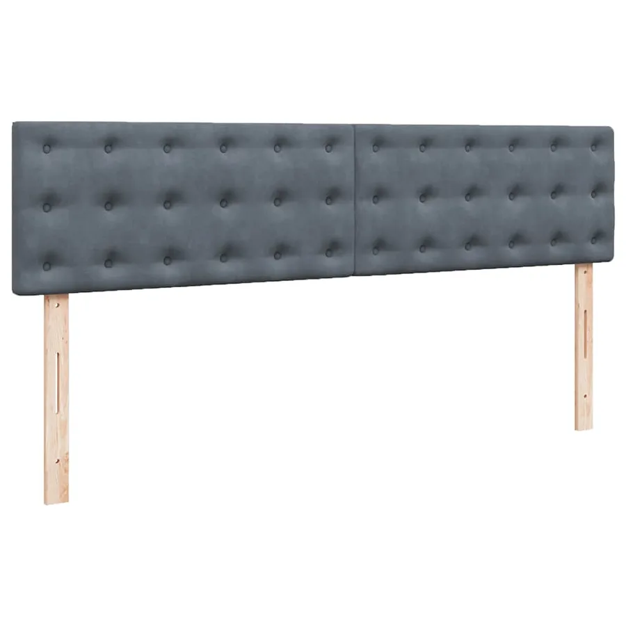 Cadre de lit ottoman avec matelas gris foncé 200x200 cm velours - 9