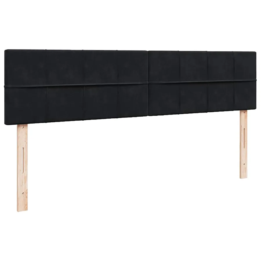 Cadre de lit ottoman avec matelas noir 200x200 cm velours - 7