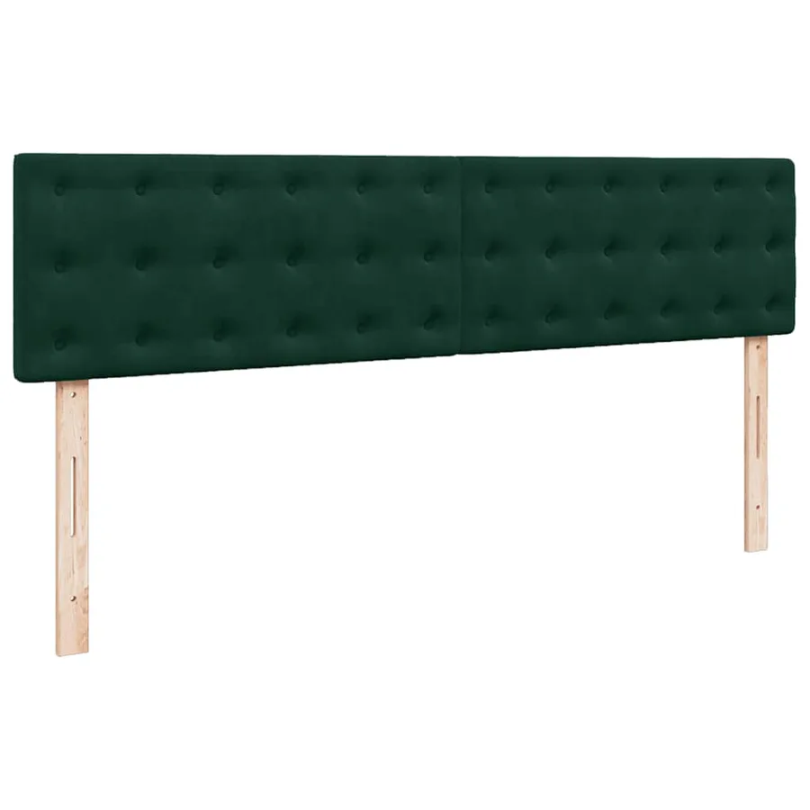 Cadre de lit ottoman avec matelas vert foncé 200x200 cm velours - 8