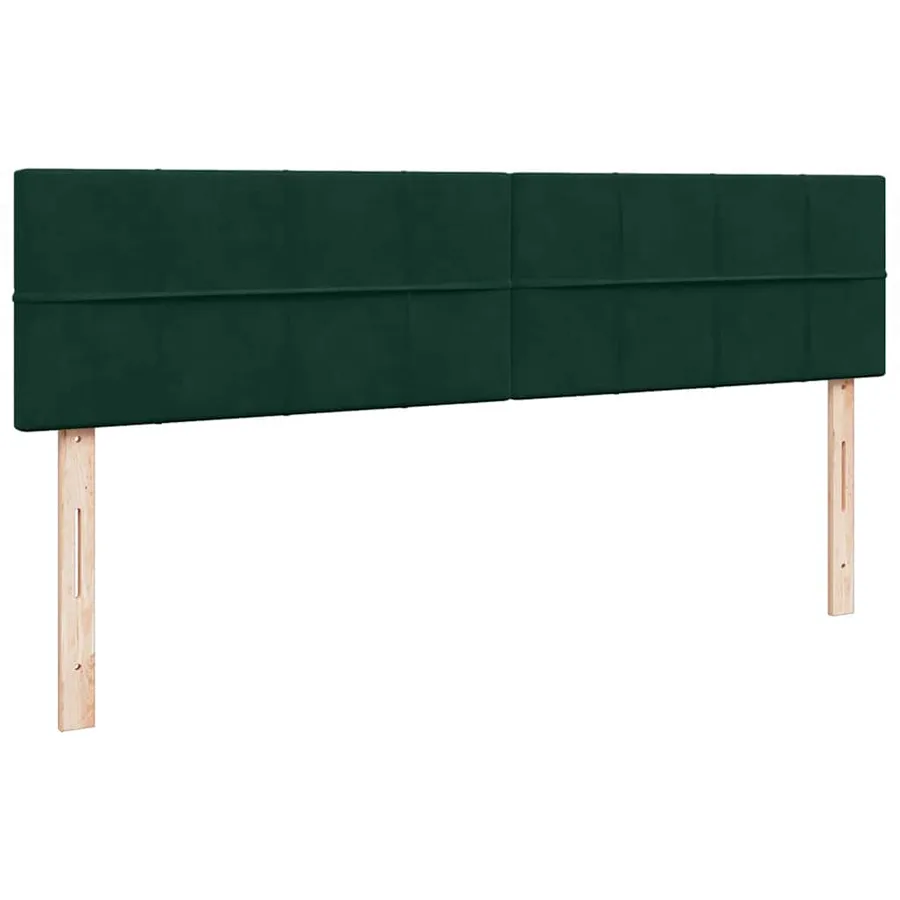 Cadre de lit ottoman avec matelas vert foncé 200x200 cm velours - 8