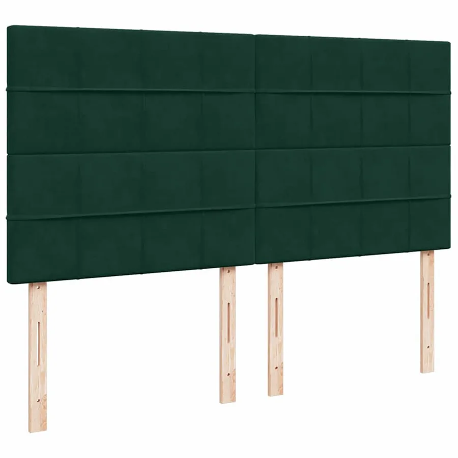 Cadre de lit ottoman avec matelas vert foncé 200x200 cm velours - 12
