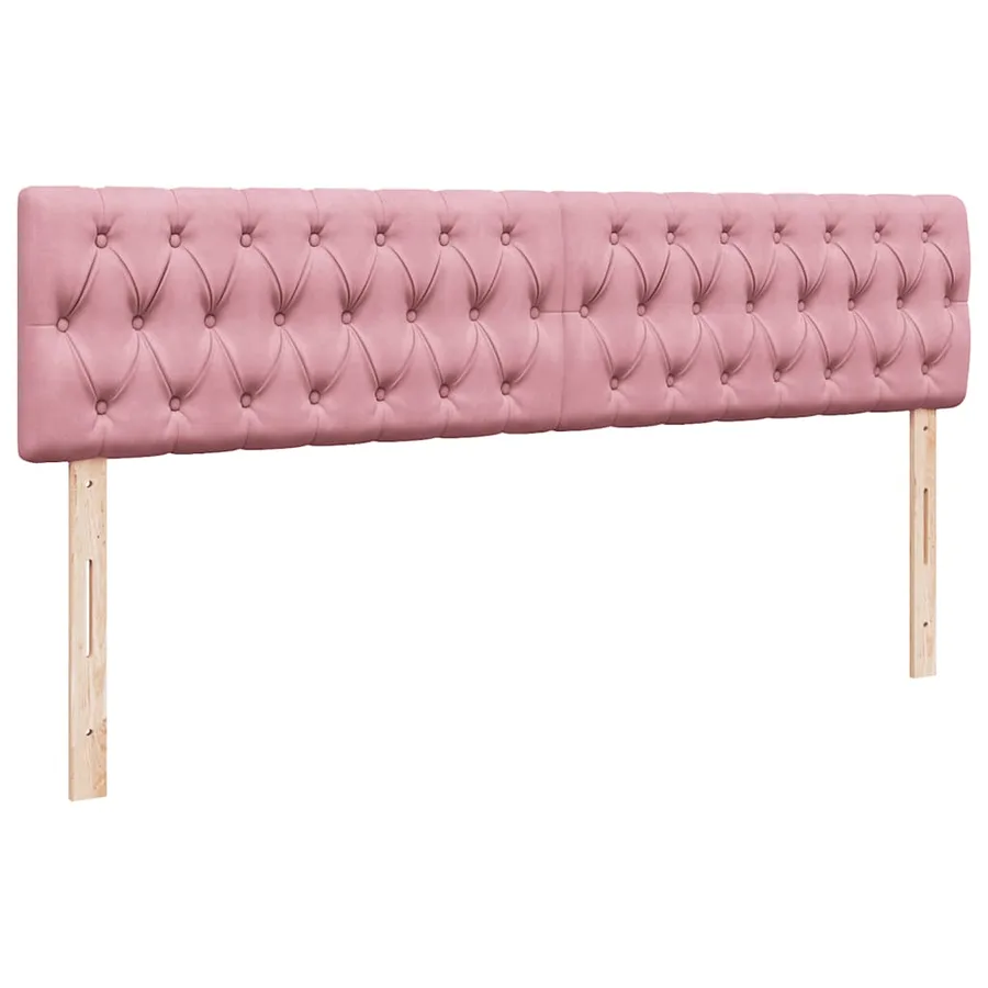 Cadre de lit ottoman avec matelas rose 200x200 cm velours - 10