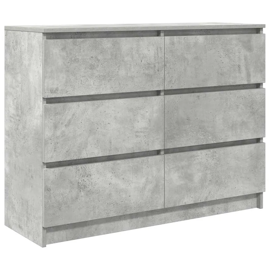 Buffet Gris béton 100x35x76 cm Bois d'ingénierie - 2