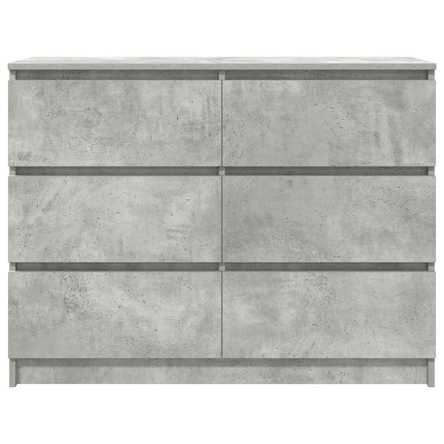 Buffet Gris béton 100x35x76 cm Bois d'ingénierie - 6