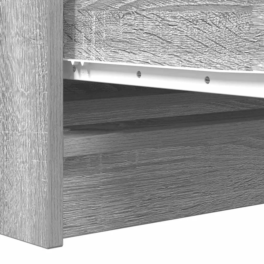 Buffet sonoma gris 100x35x76 cm bois d'ingénierie - 10