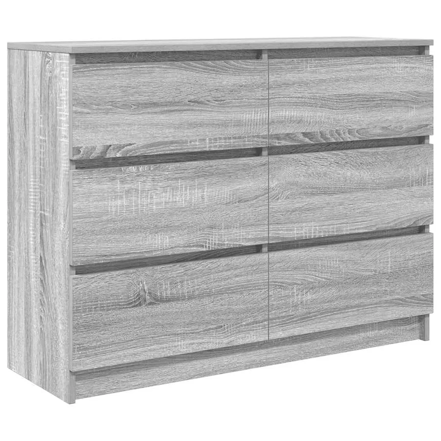 Buffet sonoma gris 100x35x76 cm bois d'ingénierie - 2