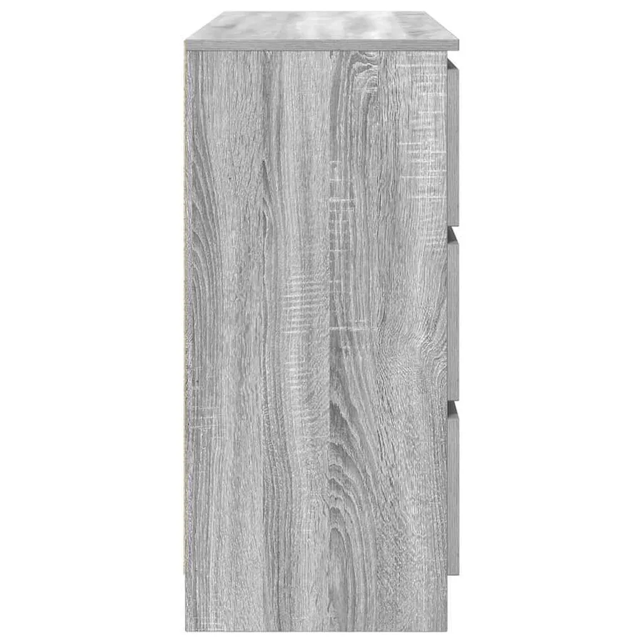 Buffet sonoma gris 100x35x76 cm bois d'ingénierie - 7