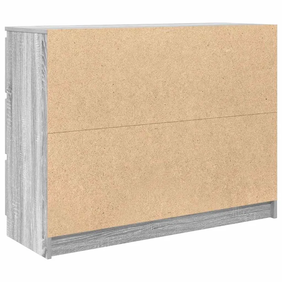 Buffet sonoma gris 100x35x76 cm bois d'ingénierie - 8