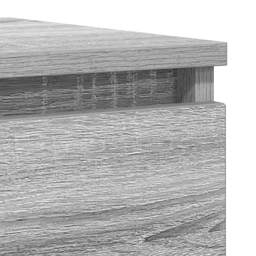 Buffet sonoma gris 100x35x76 cm bois d'ingénierie - 9