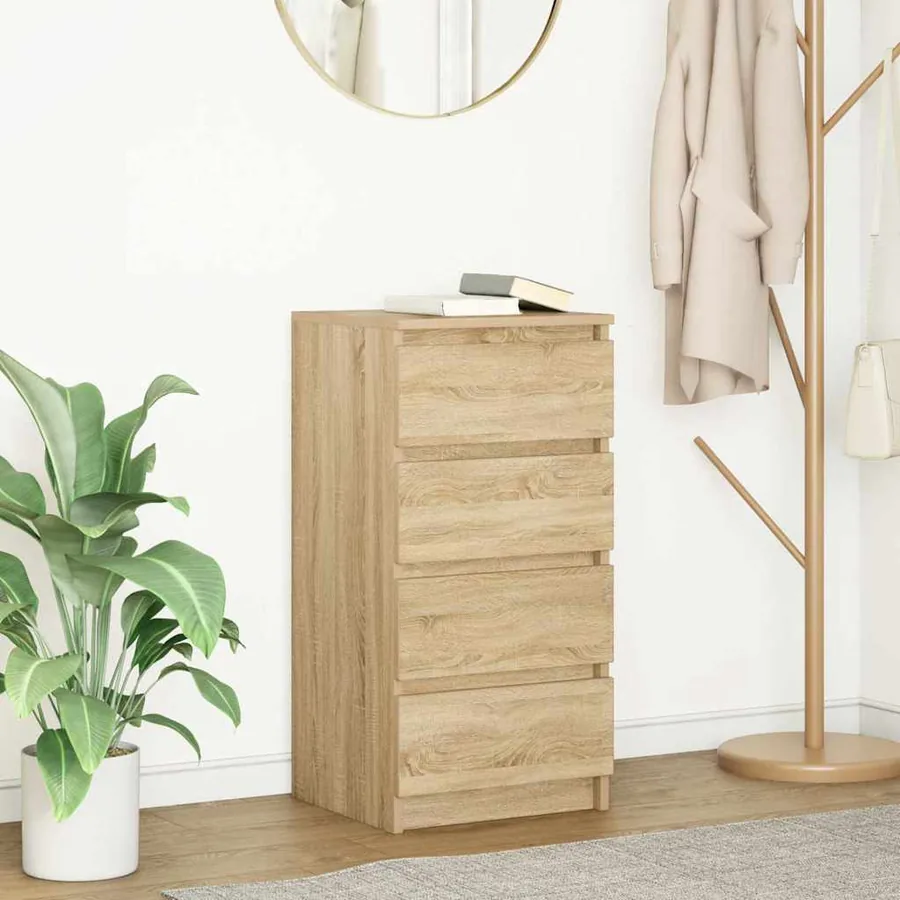 Buffet chêne sonoma 37,5x35x76 cm bois d'ingénierie