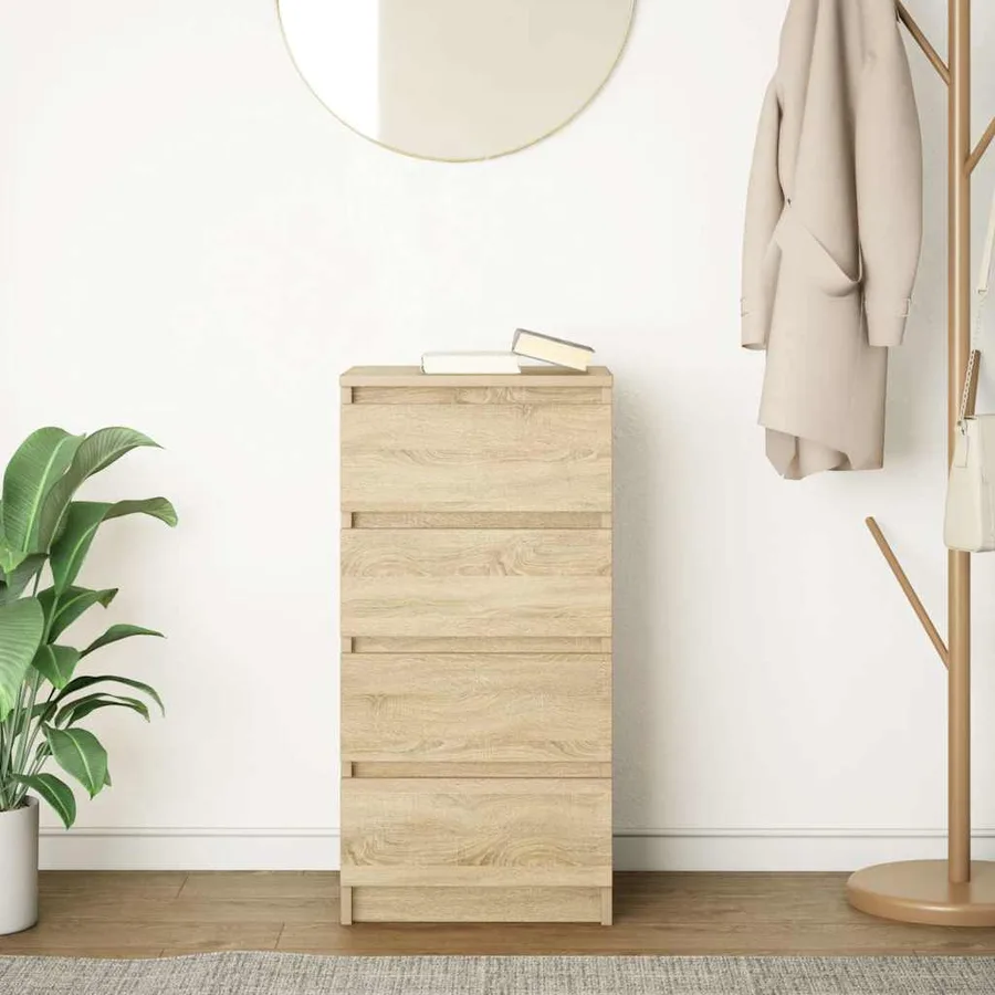 Buffet chêne sonoma 37,5x35x76 cm bois d'ingénierie - 3