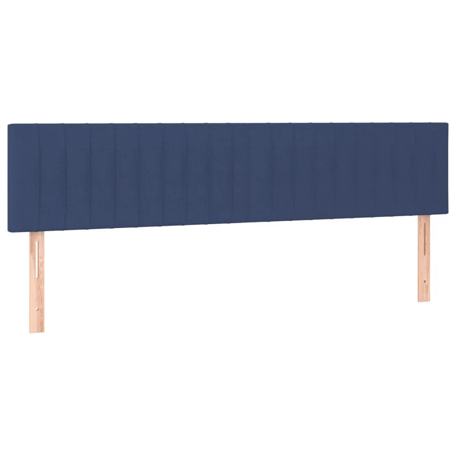 Sommier à lattes de lit avec matelas Bleu 200x200 cm Tissu - 6