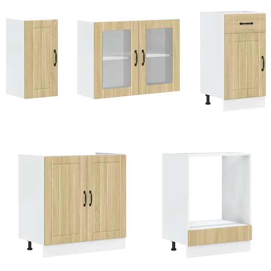 Ensemble de 8 meubles de cuisine "Lucca" en chêne Sonoma - 4