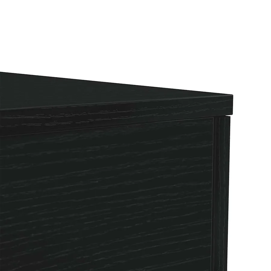 Table basse avec lumières LED chêne noir 50x50x40 cm - 10