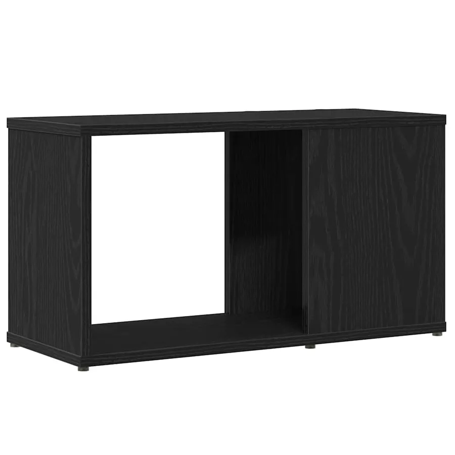 Meuble TV chêne noir 60x24x32 cm bois d'ingénierie - 7