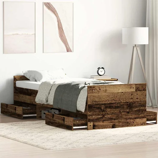Cadre de lit Bois Ancien 193 x 78 x 50 cm Bois d'ingénierie