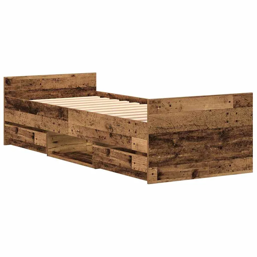 Cadre de lit Bois Ancien 193 x 78 x 50 cm Bois d'ingénierie - 4