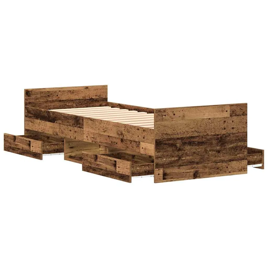 Cadre de lit Bois Ancien 193 x 78 x 50 cm Bois d'ingénierie - 5