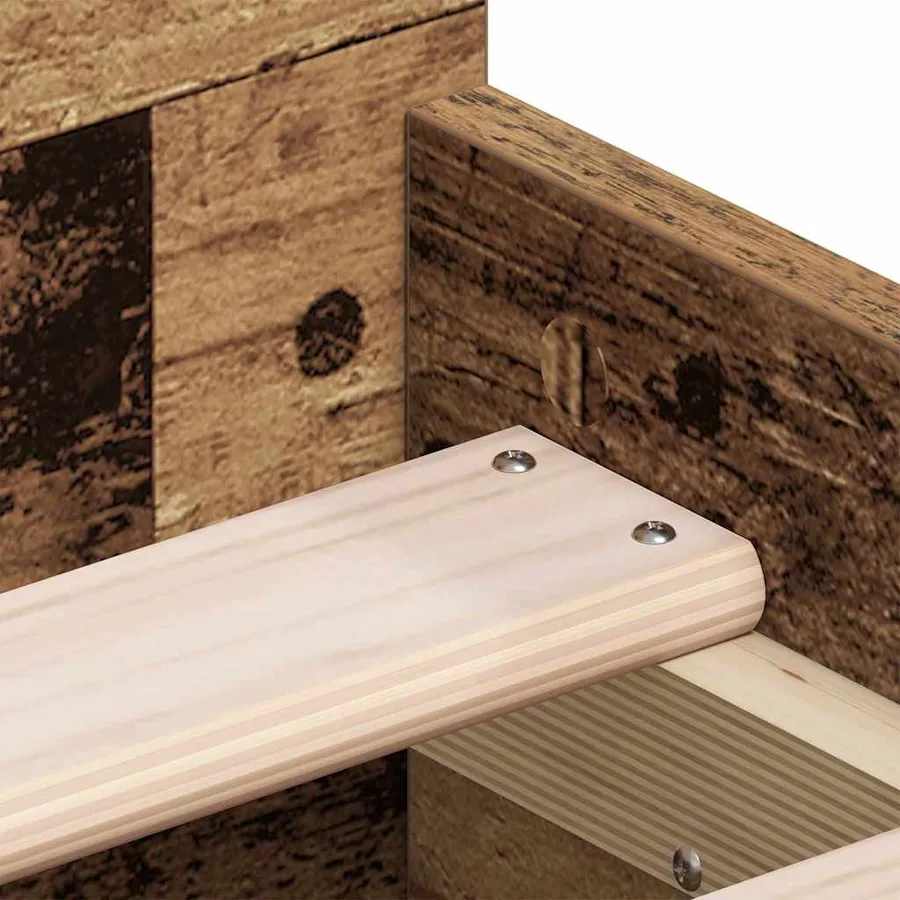 Cadre de lit Bois Ancien 193 x 78 x 50 cm Bois d'ingénierie - 9