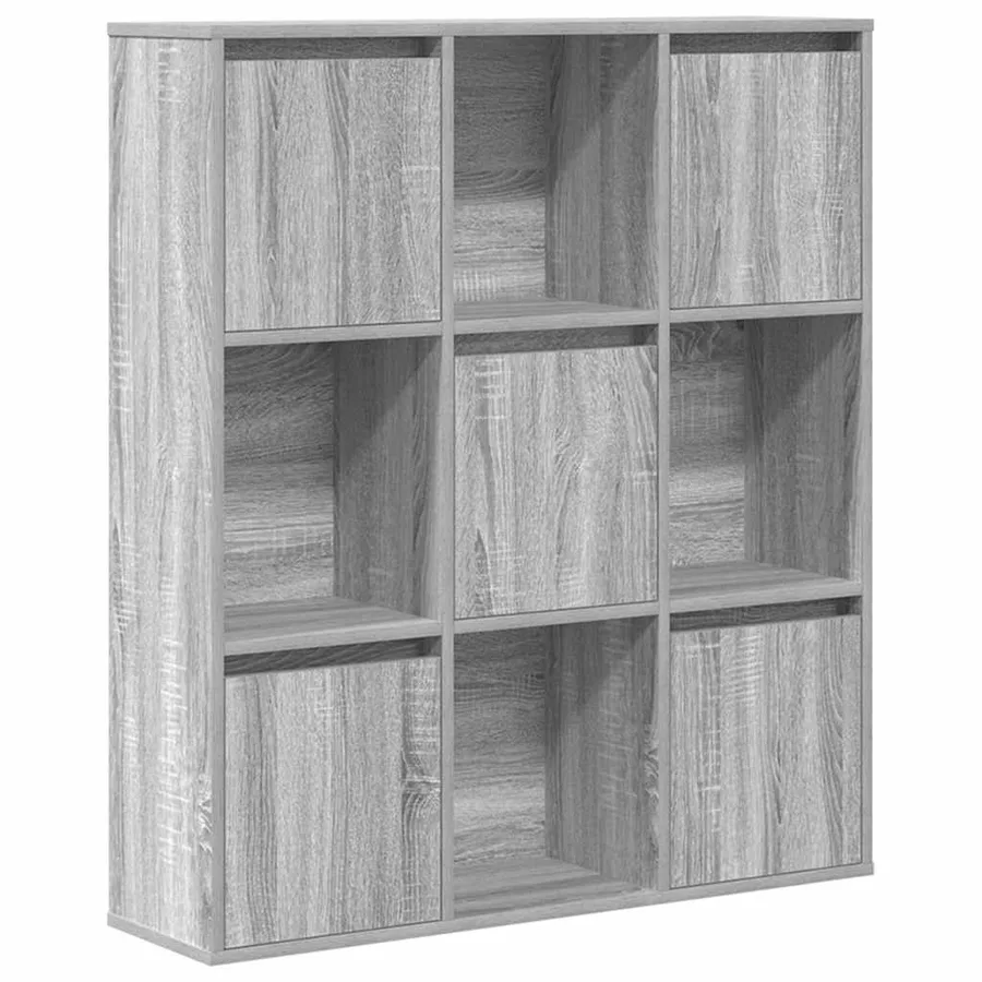 Bibliothèque sonoma gris 89x24x101,5 cm bois d'ingénierie - 2