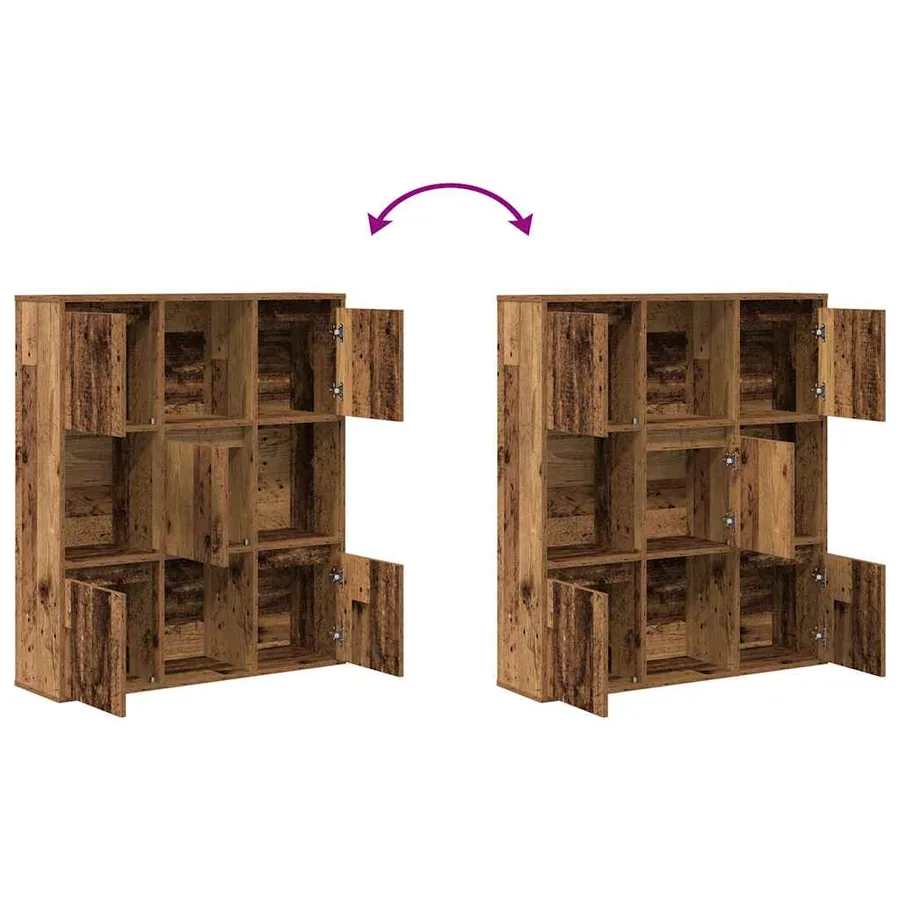 Bibliothèque vieux bois 89x24x101,5 cm bois d'ingénierie - 7