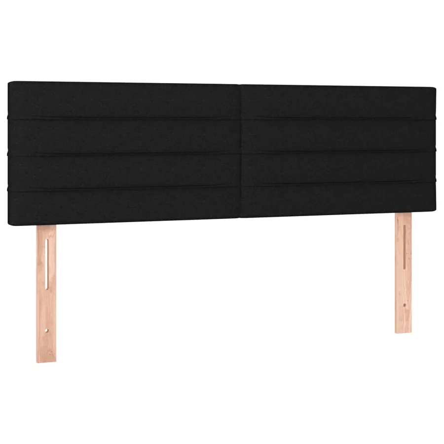 Sommier à lattes de lit avec matelas Noir 140x200 cm Tissu - 6