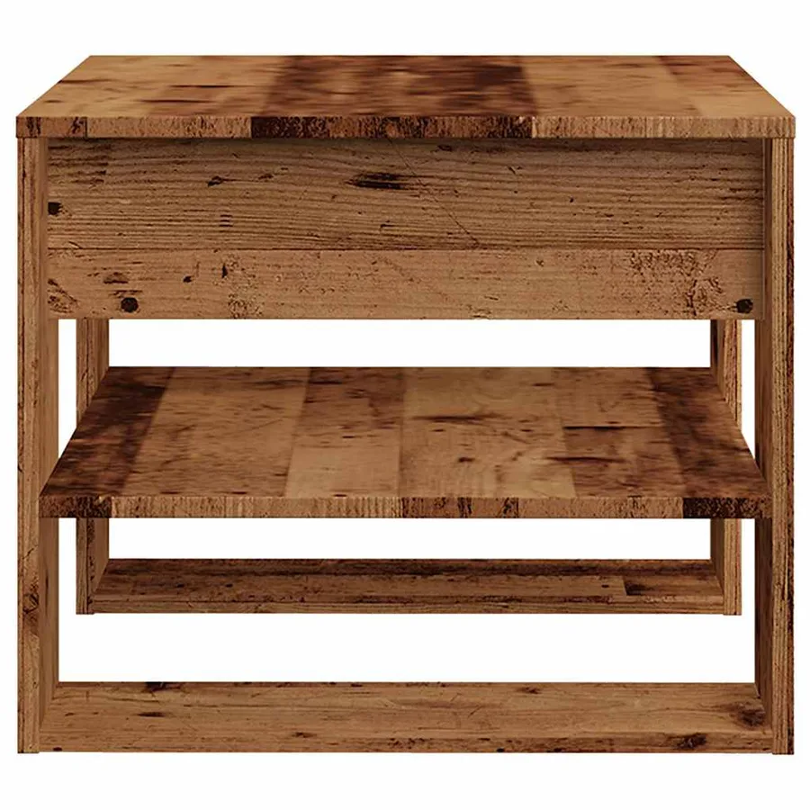 Table basse vieux bois 55,5x55x45 cm bois d'ingénierie - 5