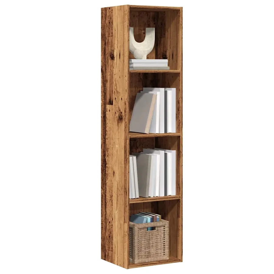 Bibliothèque/Meuble TV vieux bois 36x30x143cm bois d'ingénierie - 3